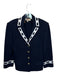 St. John Collection Size 8 Navy & white Wool Blend Ribbon Detail Knit Jacket Navy & white / 8