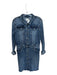 Wash Lab Size Est M Med Dark Wash Cotton Blend Long Sleeve Cut Off Denim Dress Med Dark Wash / Est M