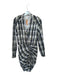 Veronica Beard Size 8 Navy & Green Cotton Long Sleeve Plaid Button Down Dress Navy & Green / 8