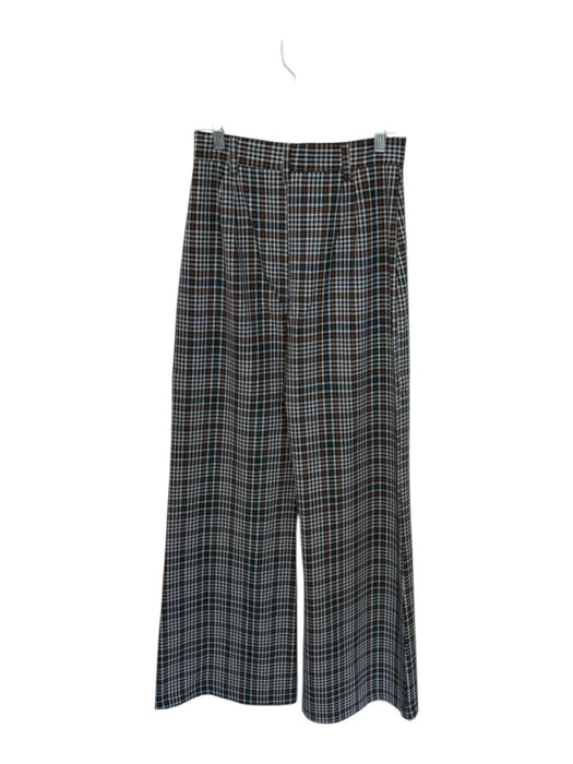 Free People Size Est S Black & Brown Polyester Blend High Waist Plaid Pants Black & Brown / Est S