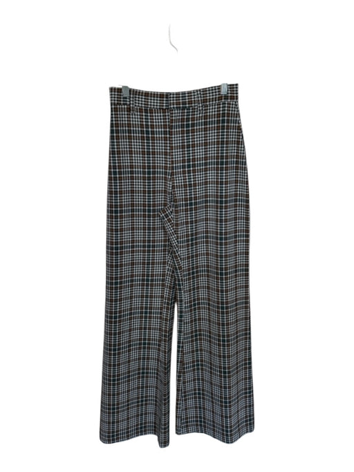 Free People Size Est S Black & Brown Polyester Blend High Waist Plaid Pants Black & Brown / Est S