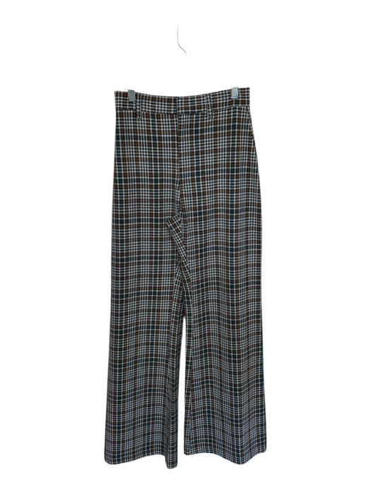 Free People Size Est S Black & Brown Polyester Blend High Waist Plaid Pants Black & Brown / Est S