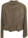 Anne Klein Size S Taupe Suede Long Sleeve Pleat Detail Buttons Jacket Taupe / S