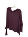 Jaki London Size S/M Maroon Acrylic Blend Asymetric Poncho Sweater Maroon / S/M
