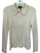 ME+EM Size M Cream Wool Blend Long Sleeve Front Zip Collar Sweater Cream / M