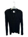 Chanel Size 38 Black Viscose Blend Long Sleeve Perforated Collar Diamond Sweater Black / 38