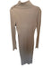 The Range Size M Tan Cotton Blend Long Sleeve Waffle Turtleneck Maxi Dress Tan / M