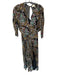 Moulinette Soeurs Size 8 Black & Multi Velvet Accent Long Sleeve Flowers Dress Black & Multi / 8