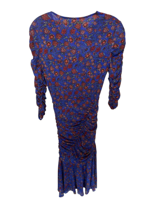 Diane Von Furstenberg Size M Blue & Orange Long Sleeve Kaleidoscope Maxi Dress Blue & Orange / M