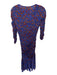 Diane Von Furstenberg Size M Blue & Orange Long Sleeve Kaleidoscope Maxi Dress Blue & Orange / M
