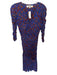 Diane Von Furstenberg Size M Blue & Orange Long Sleeve Kaleidoscope Maxi Dress Blue & Orange / M