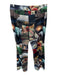 Alice & Olivia Size 2 Multi Poly Blend Straight Leg Nature Print Front Zip Pants Multi / 2