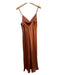 L'agence Size 6 Rust Silk Spaghetti Strap Midi slip dress Dress Rust / 6