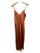 L'agence Size 6 Rust Silk Spaghetti Strap Midi slip dress Dress Rust / 6