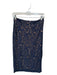 Banana Republic Size 0 Navy & Tan Lace Back Zip Midi Skirt Navy & Tan / 0