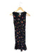 Fuzzi Size M Black & Multi Polyester Blend Sleeveless Botanical Midi Dress Black & Multi / M