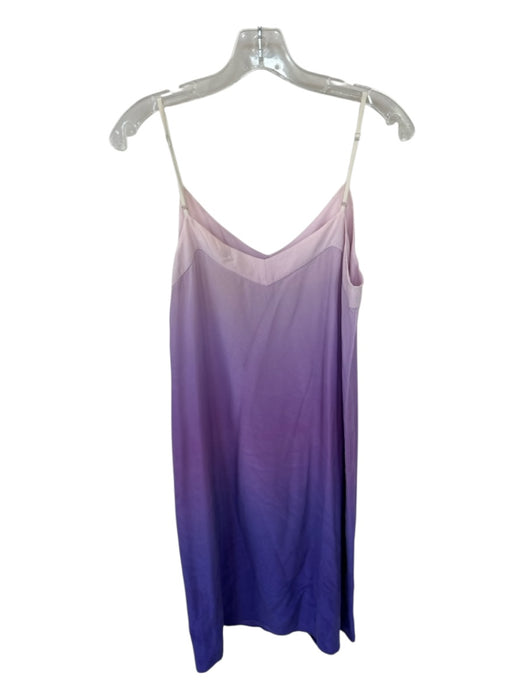 Equipment Size M Purple Silk Spaghetti Strap Ombre Midi Dress Purple / M