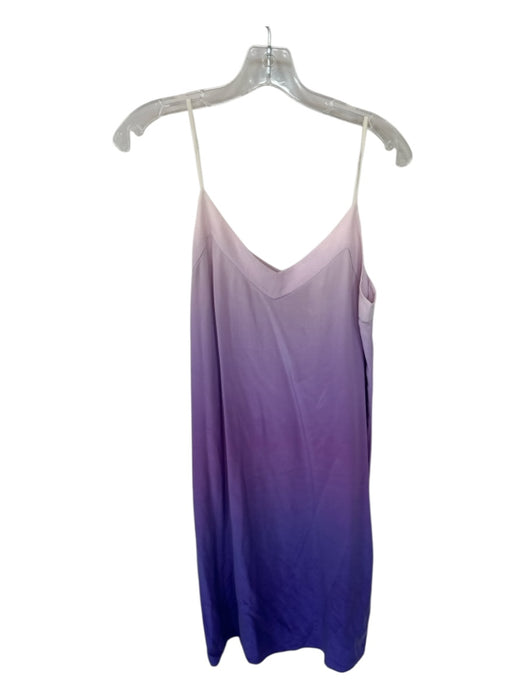 Equipment Size M Purple Silk Spaghetti Strap Ombre Midi Dress Purple / M