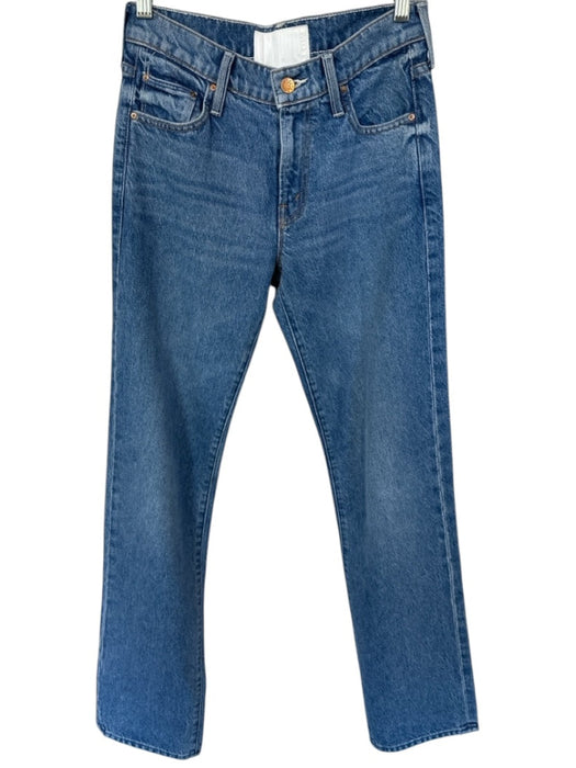 Mother Snacks Size 25 Med Light Wash Cotton Blend High Waist Wide Leg Jeans Med Light Wash / 25