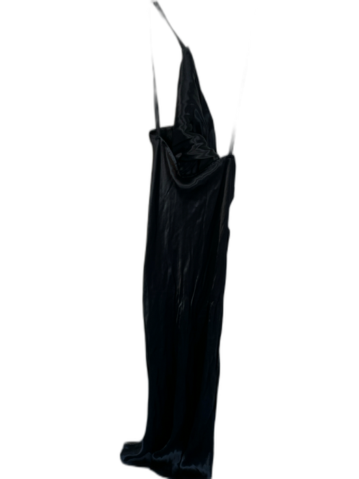 Blank Size 8 Black Viscose One Shoulder Slit Maxi Dress Black / 8