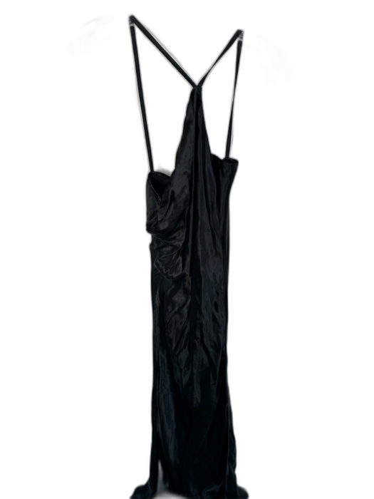 Blank Size 8 Black Viscose One Shoulder Slit Maxi Dress Black / 8