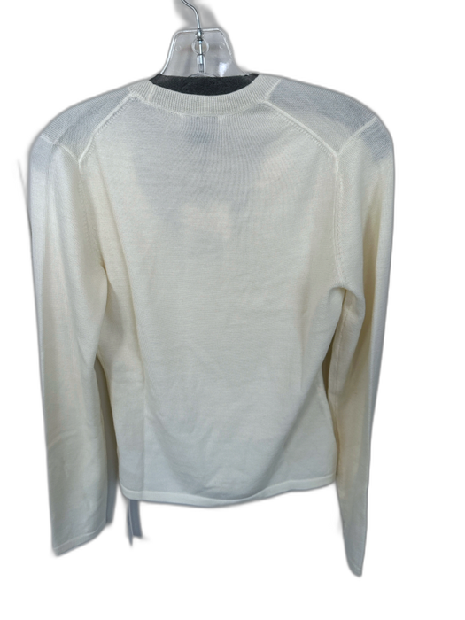Reformation Size M Cream Wool Long Sleeve Scoop Neck Sweater Cream / M