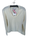 Reformation Size M Cream Wool Long Sleeve Scoop Neck Sweater Cream / M