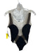 Sqorpios Size M Black & Nude Mesh Cut Out One Piece Low Back Swimsuit Black & Nude / M