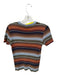 Dolce & Gabbana Size Est M Orange Multi Cotton Blend Knit Logo Band Stripe Top Orange Multi / Est M