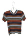 Dolce & Gabbana Size Est M Orange Multi Cotton Blend Knit Logo Band Stripe Top Orange Multi / Est M