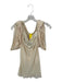 Catherine Malandrino Size L Cream Silk Lace V Neck Braided Top Cream / L