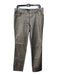 Escada Size 42 Silver Cotton Blend Mid Rise Straight Cut Gold Hardware Jeans Silver / 42