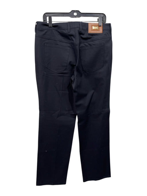 Escada Size 42 Black Cotton Blend Mid Rise Straight Cut Gold Hardware Jeans Black / 42