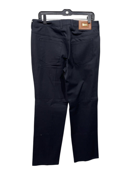 Escada Size 42 Black Cotton Blend Mid Rise Straight Cut Gold Hardware Jeans Black / 42