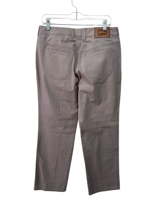 Escada Size 42 Gray Cotton Blend Mid Rise Straight Cut Gold Hardware Jeans Gray / 42