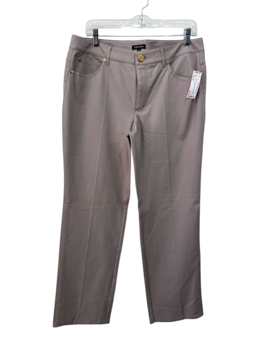 Escada Size 42 Gray Cotton Blend Mid Rise Straight Cut Gold Hardware Jeans Gray / 42