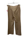 Escada Size 38 Beige Wool Blend Mid Rise Straight Side Zip Seam Detail Pants Beige / 38
