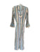 Splendid x Gray Malin Size XS Multi Linen Blend Striped V Neck Maxi Dress Multi / XS