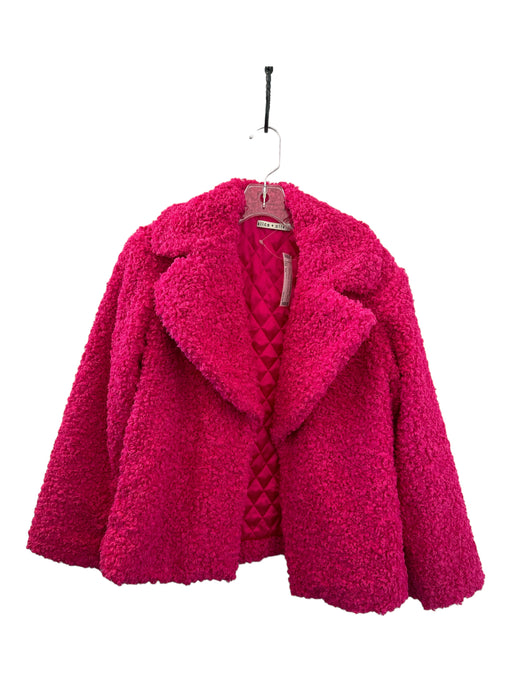 Alice & Olivia Size XS Pink Polyester Teddy Jacket Pink / XS