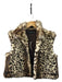 Adrienne Landau Size M Brown & Cream Fur Vest Brown & Cream / M