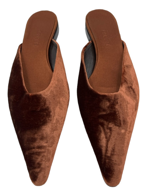 Frette Shoe Size 39 Brown Velvet Pointed Toe Slip On Mules Brown / 39