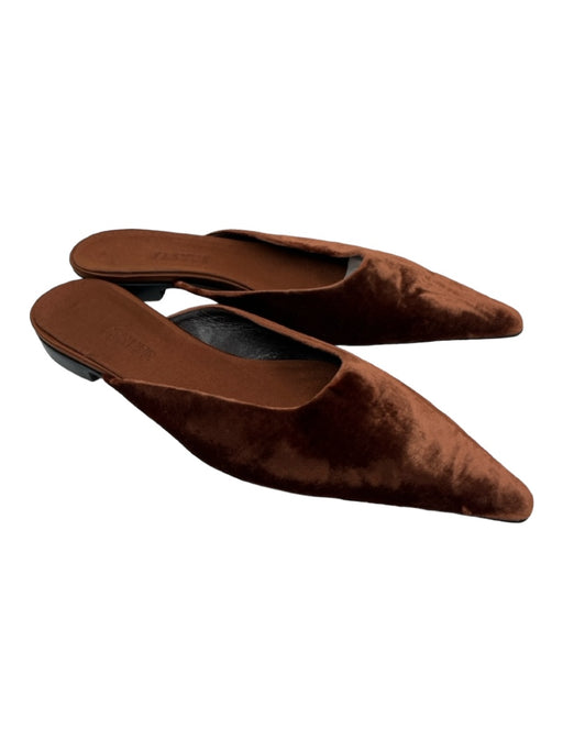 Frette Shoe Size 39 Brown Velvet Pointed Toe Slip On Mules Brown / 39