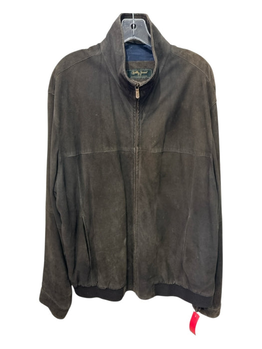 Bobby Jones AS IS Size XXL Brown Leather Solid Zipper Men's Jacket Brown / XXL