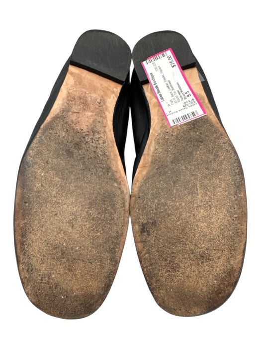 Stuart Weitzman Shoe Size 8.5 Black Leather Elastic Square Round Toe Flats Black / 8.5