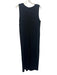 Eileen Fisher Size M Black Spandex Jersey Back Zip Sleeveless Wide Leg Jumpsuit Black / M