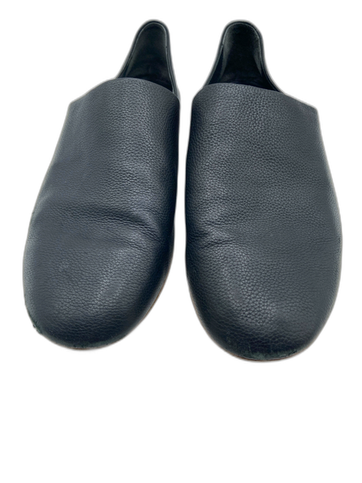 Vince Shoe Size 37 Black Leather Round Toe Pull On Flats Loafers Black / 37