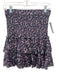 Isabel Etoile Marant Size 40 Black, Purple, Multi Cotton Abstract Print Skirt Black, Purple, Multi / 40