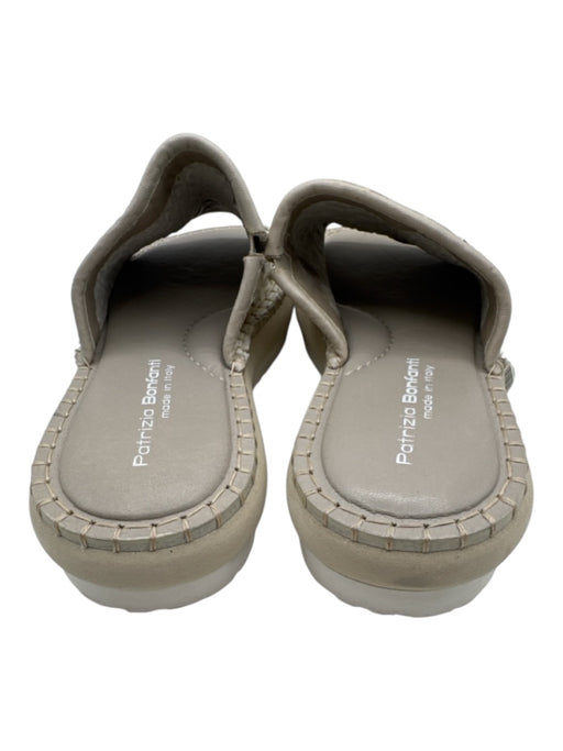 Patrizia Bonfanti Shoe Size 37 Beige & White Leather Interwoven Platform Sandals Beige & White / 37