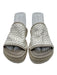Patrizia Bonfanti Shoe Size 37 Beige & White Leather Interwoven Platform Sandals Beige & White / 37