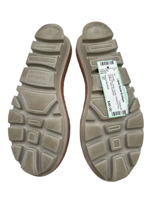 Patrizia Bonfanti Shoe Size 37 Gray, Pink, Green Suede Abstract Print Sandals Gray, Pink, Green / 37